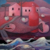 Marion Lucka: Stilleben am Wasser, Öl, 60 x 80 cm (2007)