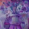 Marion Lucka: Stillleben der Zeichen, 100 x 100 cm (2010)