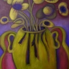 Marion Lucka: "Gelbe Blüten 2" 40 x 50 cm (2019)