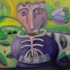 Ölgemälde " Stillleben mit Knochenvase" 70 x 100 cm (2023)