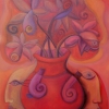 Ölgemälde " Stillleben in Rot" 50 x 70 cm (2020)