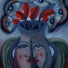 Ölgemälde  "Mittwoch  30 x 30 cm (2021)