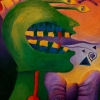 Marion Lucka: Überraschung1, Öl, 30 x 40 cm (1992)