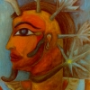 Marion Lucka: Ägypter, Öl, 50 x 60 cm (1996)