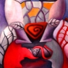 Marion Lucka: Zusammen, Öl, 30 x 40 cm (1989)
