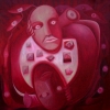 Marion Lucka: Hochsommer, Öl, 90 x 90 cm (1997)