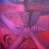 Marion Lucka: Beobachter, Öl, 50 x 70 cm (1998)