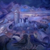 Marion Lucka: Thierstein in blau, Öl, 50 x 60 cm (2010)