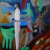 Marion Lucka: Ägyptischer Traum, Öl, 70 x 90 cm (1992)