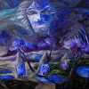 Marion Lucka: Schutzengel, Acryl, 50 x 70 cm (1996)