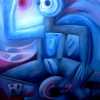 Marion Lucka: Totentanz, Öl, 100 x 120 cm (1998)