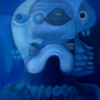 Marion Lucka: Vogelgesicht, Öl, 100 x 120 cm (2006)