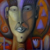 Marion Lucka: Pharao, Öl, 70 x 90 cm (1995)
