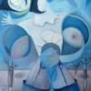 Marion Lucka: Abgeholt werden, Öl, 60 x 80 cm (2006))