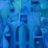 Marion Lucka: Dreigespalten, 70 x 100 cm ( 2006)