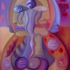 Marion Lucka : Zwillingswesen, 80 x 90 cm (2003)