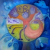 Marion Lucka: Abgrenzung, Öl, 60 x 60 cm (2010)