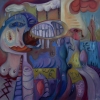 Marion Lucka: Abwehr2, 80 x 80 cm (2012)