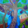 Marion Lucka: Ölgemälde " Am Feigenbaum" 60 x 80 cm (2018)