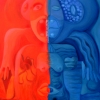 Marion Lucka: Angst und Ruhe, Öl, 60 x 80 cm (2006)