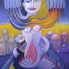 Marion Lucka: Bedrängnis, 40 x 50 cm (1997)