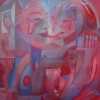 Marion Lucka: Begegnung2, Öl, 100 x 120 cm (1997)
