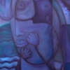 Marion Lucka: Blaue Angst, Öl, 60 x 80 cm (2006)