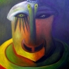Marion Lucka: Dämon, 40 x 50 cm (1995)