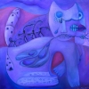 Marion Lucka: Dezemberkatze, Öl, 60 x 60 cm (2010)
