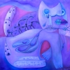 Marion Lucka: Dezemberkatze, Öl, 50 x 50 cm (2010)