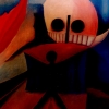 Marion Lucka: Dunkle Seite, Öl, 30 x 40 cm (1992)