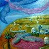 Marion Lucka: Engelsflug, Öl, 70 x 80 cm (1993)