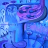 Marion Lucka: Gedankenkopf, Öl, 60 x 60 cm (2010)