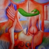 Marion Lucka: Gefühle, Aquarell, 40 x 50 cm (1990)