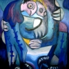 Marion Lucka:Gemeinsame Trauer, Öl, 100 x 150 cm (1998)98