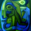 Marion Lucka: Grüne Frische, Öl, 70 x 100 cm (2006)