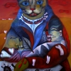 Marion Lucka: Ölgemälde " Herbstblutkatze" 60 x 80 cm (2015)