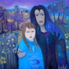 Marion Lucka: Im Juli, Öl, 100 x 100 cm (2011)
