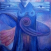 Marion Lucka: In den Himmel kommen?, Öl, 80 x 120 cm (1998)