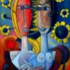 Marion Lucka: Juniblumen, 120 x 150 cm (1999)