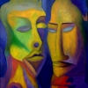 Marion Lucka: König und Königin, Öl, 60 x 70 cm (1995)
