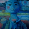 Marion Lucka: Kosmisches Kind, Öl, 60 X 80 cm (1996)