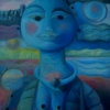 Marion Lucka: Kosmisches Kind, Öl, /0 x 90 cm(1996)