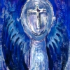 Marion Lucka: Kreuz, Öl, 60 x 70 cm (1998)