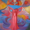Marion Lucka: Leiden, Öl, 90 x 100 cm (1991)