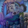 Ölgemälde " Selbstberuhigung" 70 x 100 cm (2020)