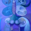 Marion Lucka: Mottenkopf, Öl, 30 x 40 cm (2011)
