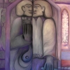 Marion Lucka: Peter und Paul-Stele, Öl, 70 x 100 cm (2010)