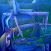 Marion Lucka: Ritual, Öl, 70 x 90 cm (1996)