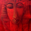Marion Lucka: Roter König, Öl, 70 x 80 cm (1995)